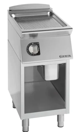 Grills Electriques, acier chromé, surface de cuisson simples-rainurées - Giorik - FRE92GCRX