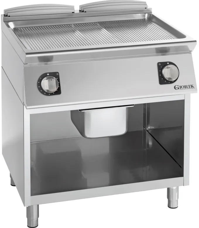 Grills Electriques, acier chromé, surface de cuisson doubles-rainurées - Giorik - FRE941GCRX