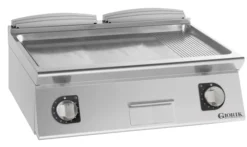 Grills Electriques, acier chromé, surface de cuisson doubles-mi-lisses/ mi-rainurées - Giorik - FME941TCRX