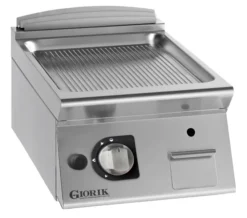 Grills Gaz, acier chromé, , surface de cuisson simples-rainurées - Giorik