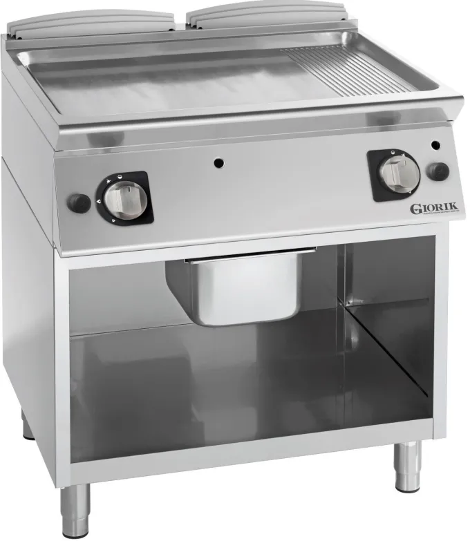 Grills Gaz, acier chromé, surface de cuisson doubles-mi-lisses/ mi-rainurées - Giorik - FMG941GCRX