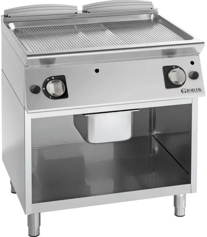 Grills gaz, acier chromé, surface de cuisson doubles-rainurées - Giorik - FRG941GCRX