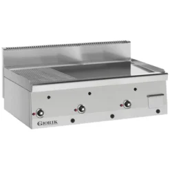 Grills Gaz, acier inoxydable, triples 2/3 lisses 1/3 rainurées - Giorik