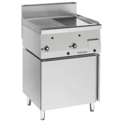 Grills Gaz, acier, 1/2 lisses 1/2 rainurées - Giorik