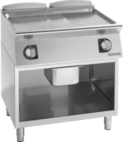 Grills électriques, acier chromé, surface de cuisson doubles-rainurées - Giorik - FRE741GCRX