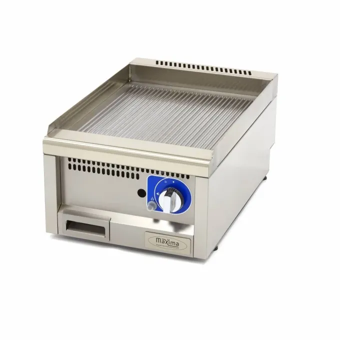 Gril Professionnel - Rainuré - Simple - Prof. 60 cm - Gaz - Maxima
