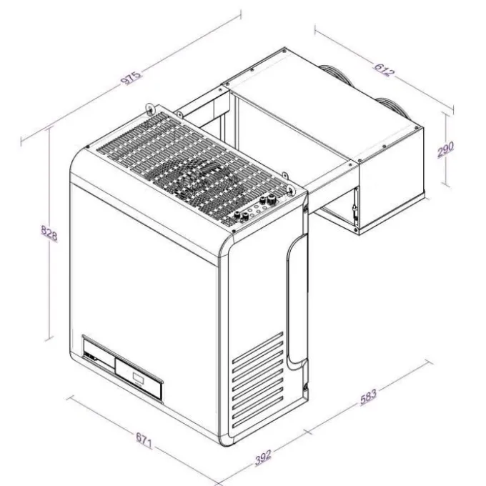 Groupe Frigorifique Positif 21-36,7 m3 avec Connexion en Ligne - Combisteel