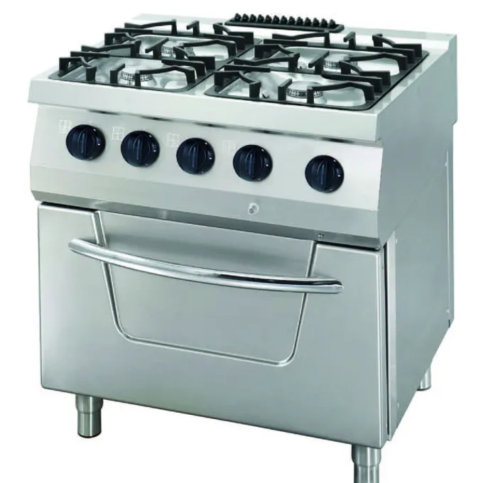 Heavy Duty Cuisinière - 4 Brûleurs - Double - Prof. 70 cm - 31 kW - Maxima