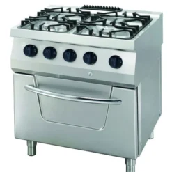 Heavy Duty Cuisinière - 4 Brûleurs - Double - Prof. 70 cm - 33 kW - Maxima