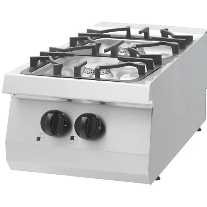 Heavy Duty Cuisinière - 2 Brûleurs - Simple - Prof. 70 cm - 13,5 kW - Maxima