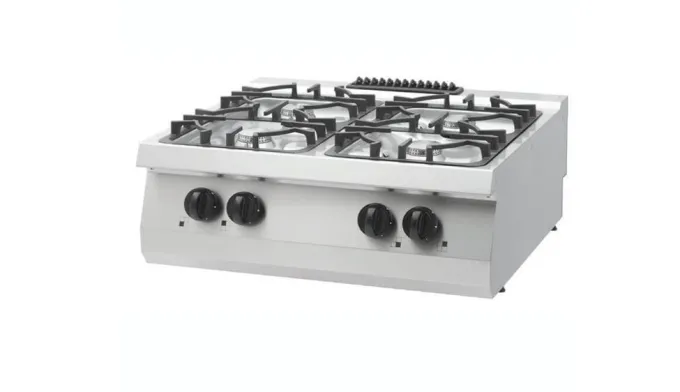Heavy Duty Cuisinière - 4 Brûleurs - Double - Prof. 70 cm - 30 kW - Gaz - Maxima