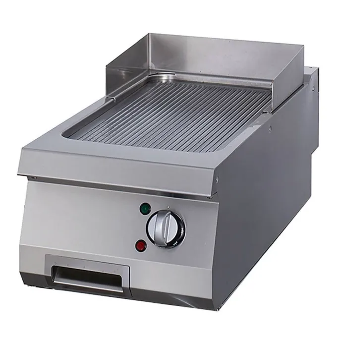 Heavy Duty Plaque de Gril - Chrome Rainuré - Simple - Prof. 70 cm - Maxima
