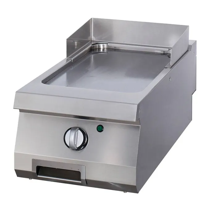 Heavy Duty Plaque de Gril - Lisse - Simple - Prof. 70 cm - Électrique - Maxima