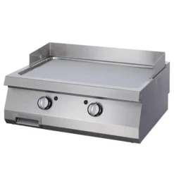 Heavy Duty Plaque de Gril - Lisse - Double - Prof. 70 cm - Électrique - Maxima