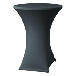 Housse de table extensible anthracite D2 Samba pour mange-debout