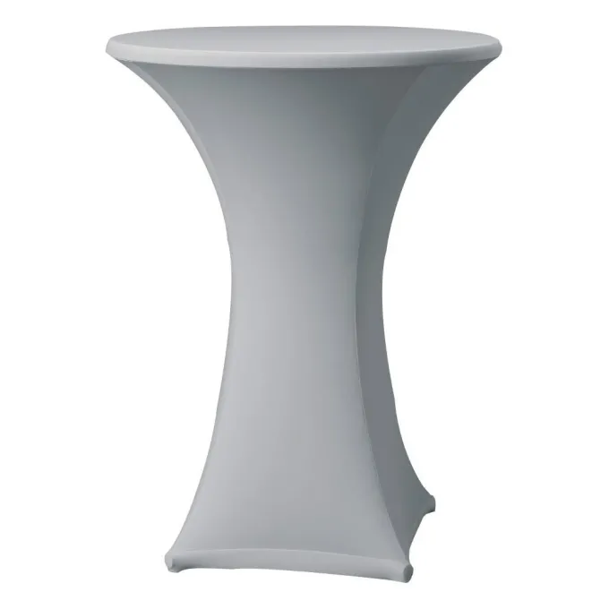 Housse de table extensible Samba grise D1 pour mange debout