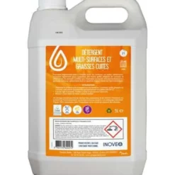 Inoveo Détergent Multi-Surface et Graisse Cuite 5 Litres - Lot de 12 - Christeyns