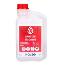 Inoveo Détergent Sanitaires ultyra Concentré 5en1 ecocert - Lot de 3 Colis de 6 Flacons de 1L - Pollet Sa