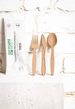 Kit Couverts 4 en 1 Eco-conçu et Réutilisable - Carton de 150 Unités - MOOM Tableware