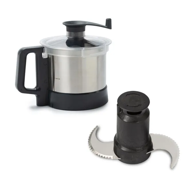 Kit Cuve Inox 3,6 Litres Rotor Microdentés et Couvercle avec Racleur pour Prep4You - Dito Sama