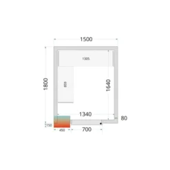 Kit de Système de Rayonnage pour Chambre Froide modèle CRPF1518 - Tefcold