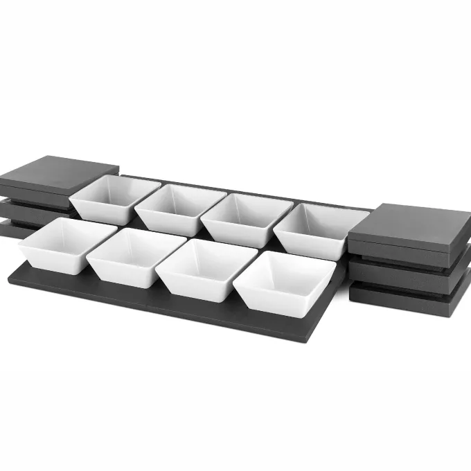 Kit Présentoir Buffet Cubic® avec 8 Bols Carrés - Pujadas