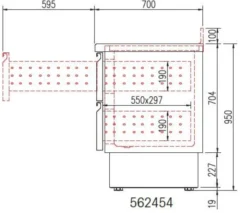 Kit 2 Tiroirs Profondeur 200 pour Meuble Réfrigéré MFC - Coreco