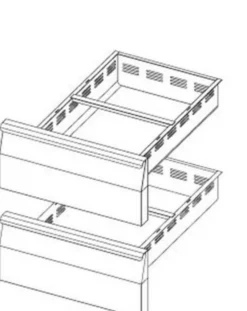 Kit Tiroir 2 x GN 1/1 pour Soubassement Réfrigéré Série 700 - AFI Collin Lucy