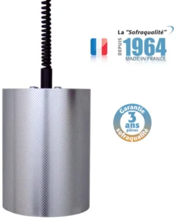Lampe chauffante suspendue Tube - Infra-rouge - 800 à 1800 mm - 64°C - Sofraca
