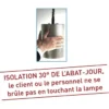Lampe chauffante suspendue Tube - Infra-rouge - 600 à 1300 mm - 75°C - Sofraca