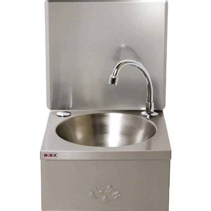 Lavabo Lave Mains Inox Commande au Genou - Basix