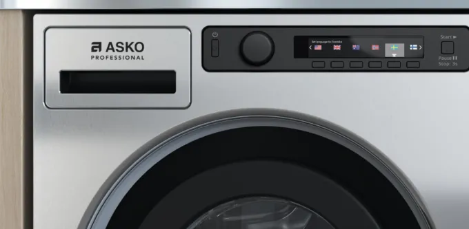 Lave-linge professionnel Inox 7 kg - pompe de vidange - 60Hz - Asko