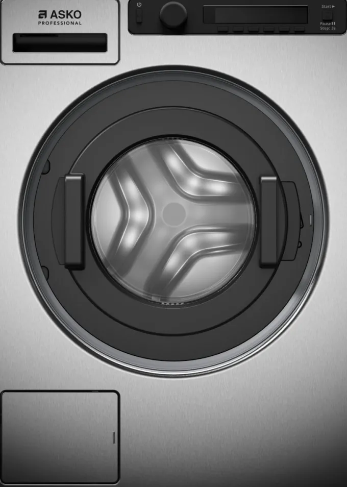 Lave-linge professionnel Titane 7kg - pompe de vidange - Asko