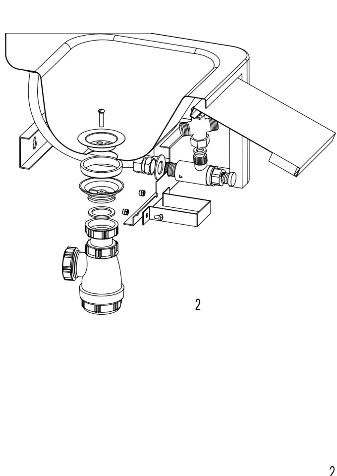 LAVE-MAINS INOX ADOSSE AVEC PANNEAU BASCULANT-L2G