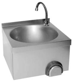 Lave-Mains Inox Cuve Ronde Dosseret 30MM - L2G