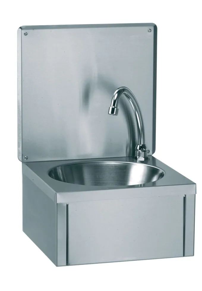 Lave Mains Inox Mural avec Dosseret et Distributeur Savon