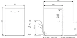 Lave-vaisselle avec pompe de vidange incorporé - 7,9 kW - panier 500 x 500 mm - Elettrobar