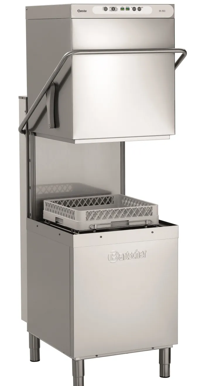 Lave vaisselle à capot professionnel panier 500X500 mm - 4 Programmes - Bartscher