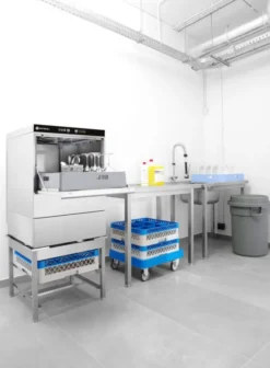 Lave-vaisselle commande électronique Panier 500x500 - 400V/6600W - Hendi