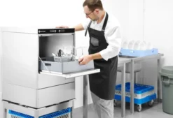 Lave-vaisselle 40x40 - commande électronique 470x470x(H)710 mm - Hendi