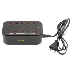 LED multi-chargeur. Charge 10 USB en même temps, port USB sur une seule prise secteur - Securit
