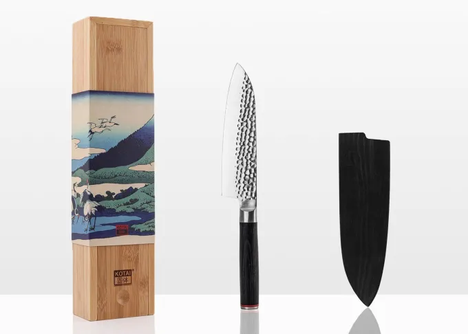 Le Set Asiatique Pro : 3 Couteaux, Planche à Découper, Fusil et Set d'Aiguisage - Kotai