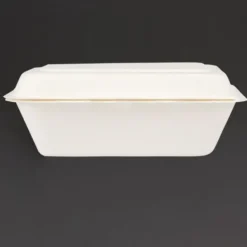 Lot de 250 barquettes à Charnière en Bagasse Compostable - Fiesta Green - DW248