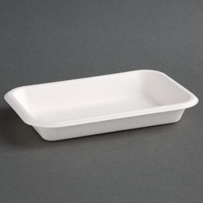 Lot de 50 barquettes en Bagasse Compostable - Fiesta Green - DW347