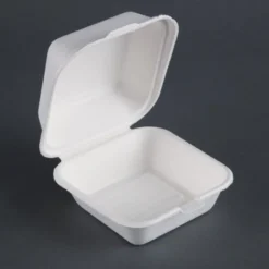 Lot de 500 boîtes à Hamburger Compostable en Bagasse - Fiesta Green - DW247