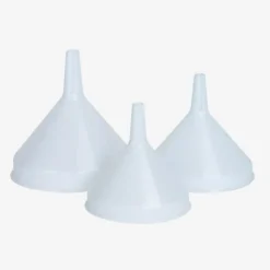 Lot de 3 entonnoirs traditionnels - 12 cm, 14 cm et 16 cm - blanc - Gilac