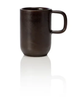 Lot de 6 mugs en Grès 0,37 L Marron métallisé H 110 mm Ø 75 mm - Was Germany