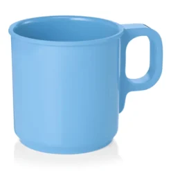 Lot de 12 Mugs en Mélamine bleu H 78 mm Ø 77 mm - Was Germany