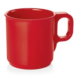 Lot de 12 Mugs en Mélamine rouge H 78 mm Ø 77 mm - Was Germany
