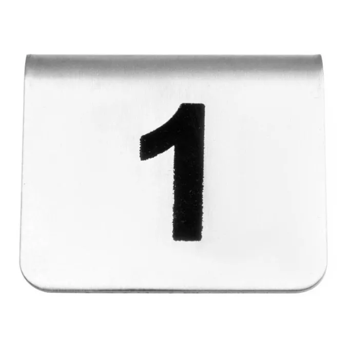 Lot de numéros de table en inox Olympia de 1 à 10